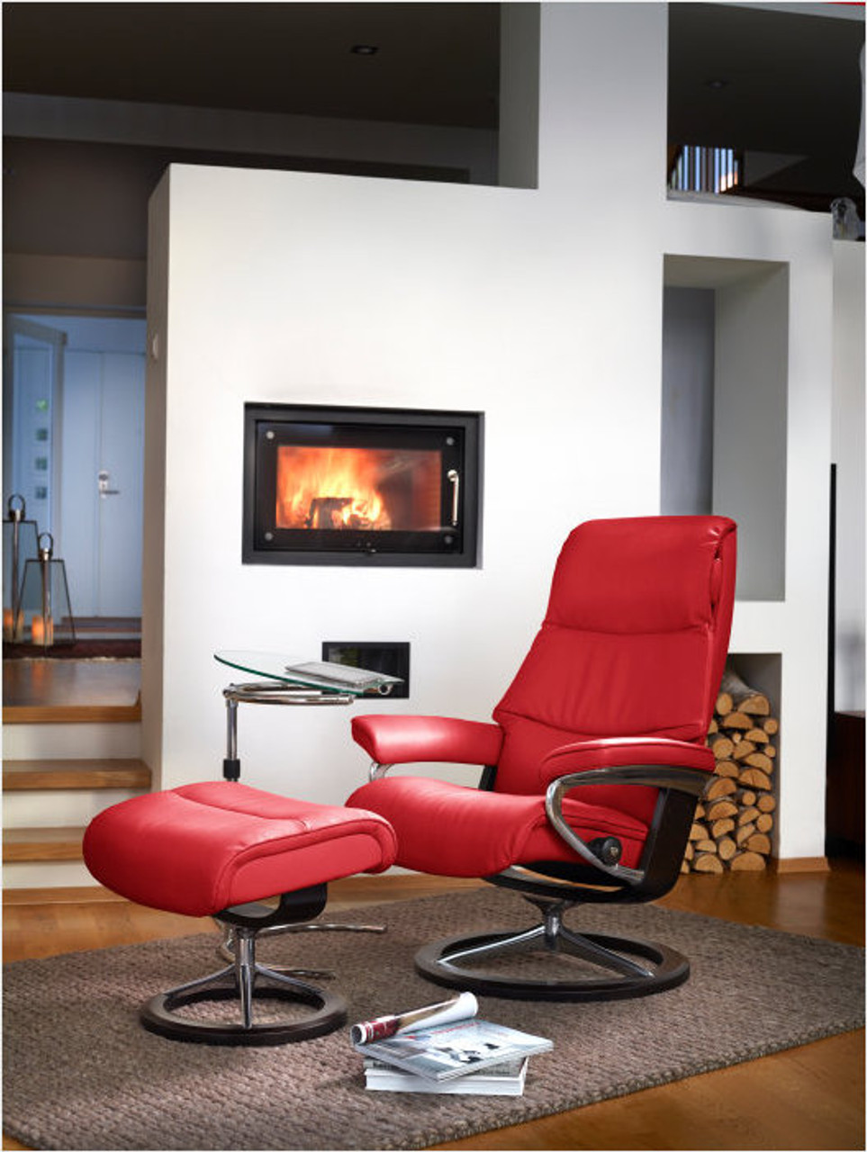 Stressless View Recliner and Ottoman by Ekornes- Ships Fast Nationwide